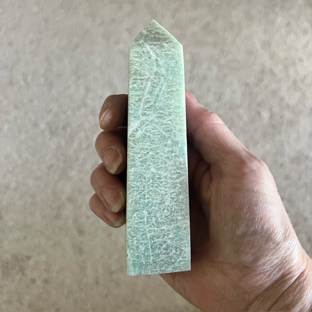 Amazonite Tower | Natural Stone Crystal Point  Gemstone Obelisk Wand